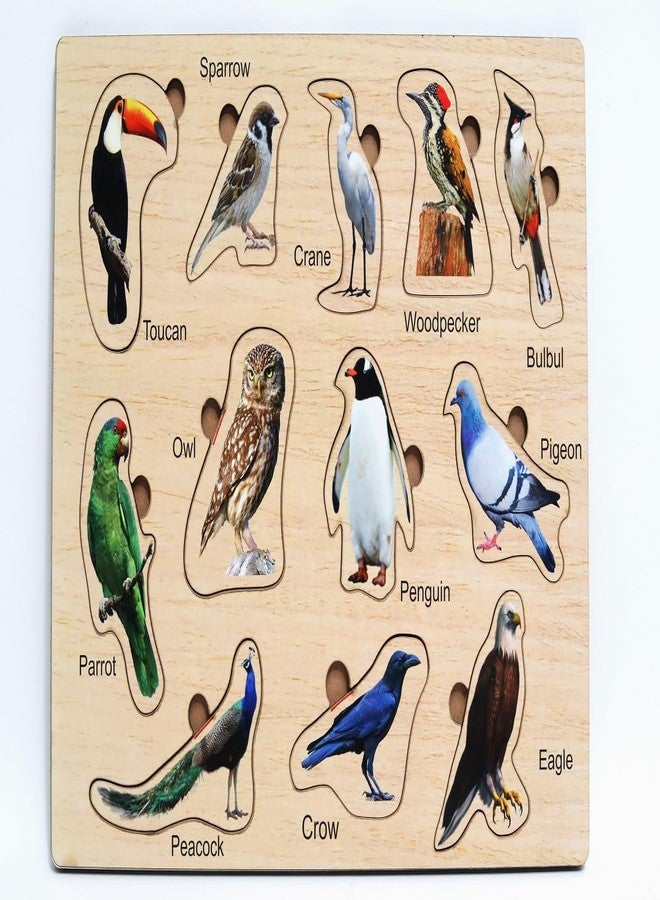 CRAFTICK Birds Puzzles for Kids - Set of 12 Educational Puzzles for Age 2 and Above/Kids Baby Toys. - Image 1